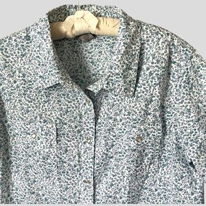 Wrangler Blue Floral Button Down Shirt